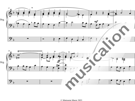 Hartmann, Hugo: Allegretto d-moll - Orgel>mPed:1