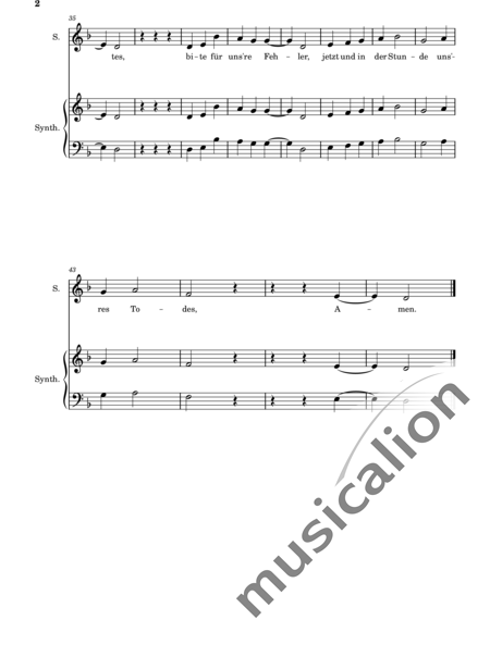 Hosta, Anna Maria: Gegrüßet seist du, Maria - Solo>Alt+Synthesizer:2