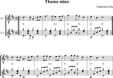 Anónimo, desconocido: Thuma mina - Guirarra 2:0