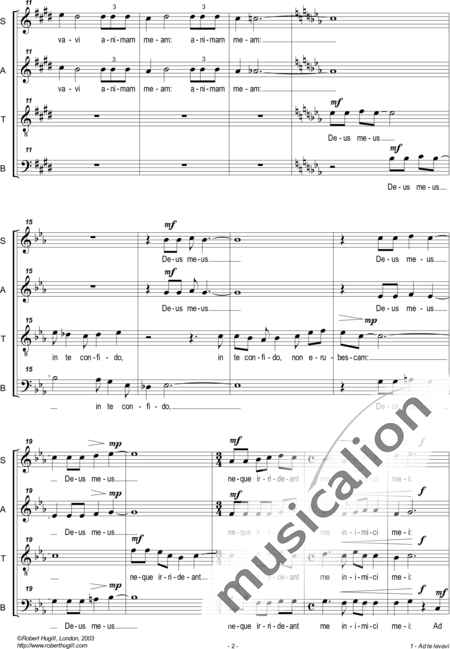 Hugill, Robert: Ad te levavi - Choir>SATB:2