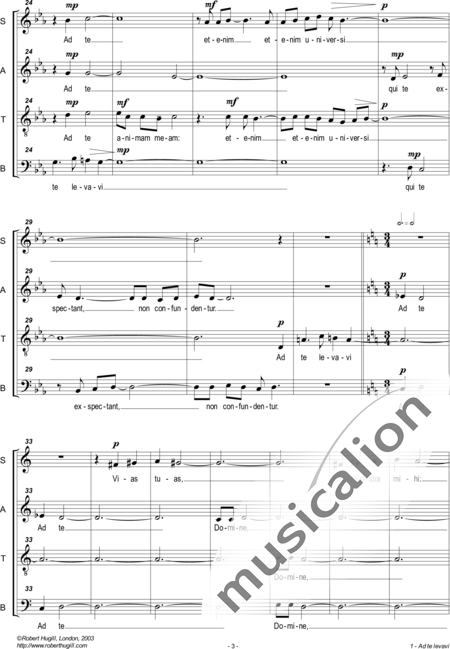 Hugill, Robert: Ad te levavi - Choir>SATB:3