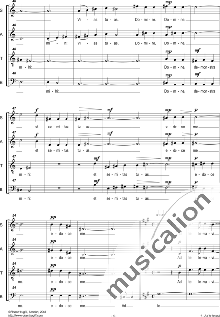 Hugill, Robert: Ad te levavi - Choir>SATB:4