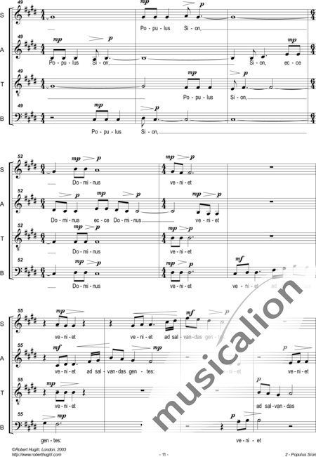 Hugill, Robert: Populos Sion - Chor>SATB:5
