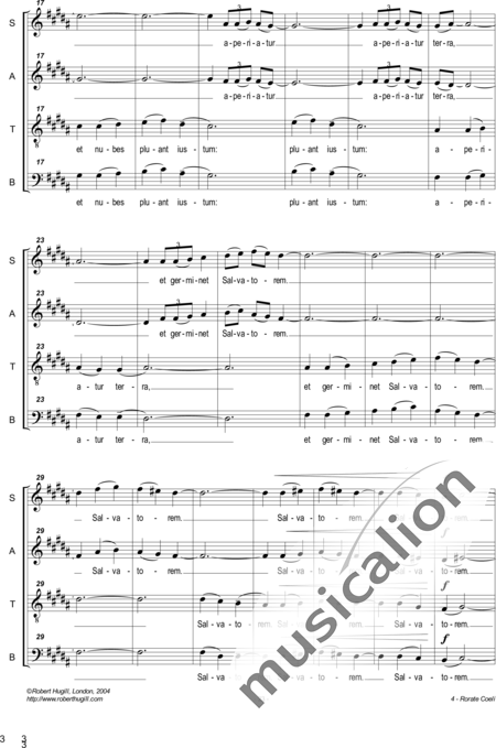 Hugill, Robert: Rorate Coeli - Coro>SATB:3