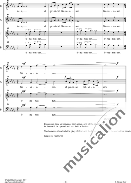 Hugill, Robert: Rorate Coeli - Coro>SATB:6