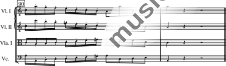 Blees, Ulrich: Fuge (Bearb.) - Violine 2+Viola+Vc:8