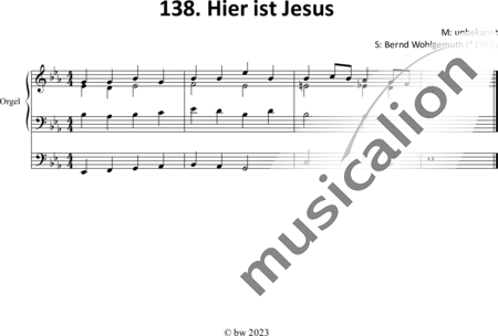 Anonymus, Unknown: Hier ist Jesus (Here is Jesus) - Organ>wped:0