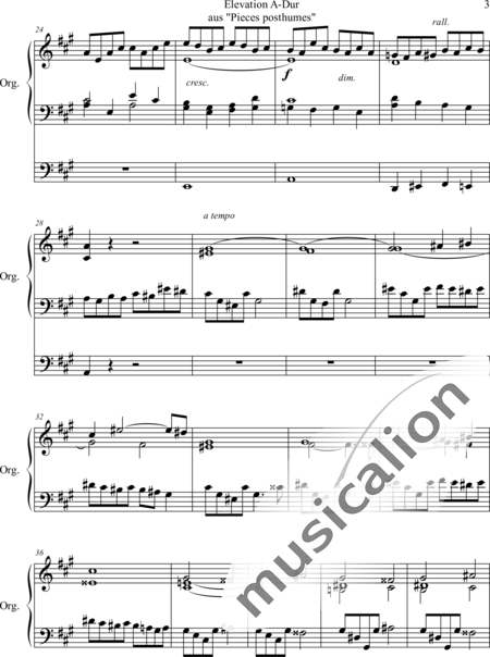 Franck, César: Elevation A-Dur - Orgel>mPed:3
