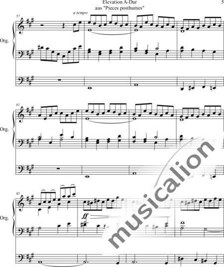 Franck, César: Elevation A-Dur - Orgel>mPed:5