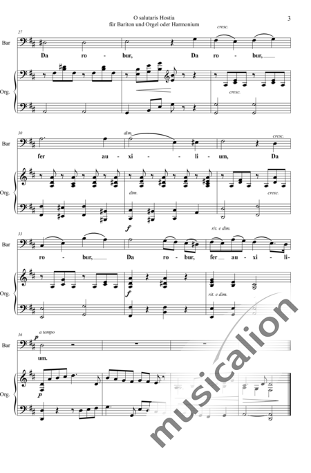 Tridemy, Armand: O salutaris hostia für Baritonsolo oder einst. MCH und Orgel oder Harmonium - Chor>B+Orgel:3