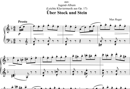 Reger, Max: Über Stock und Stein - Klavier:0