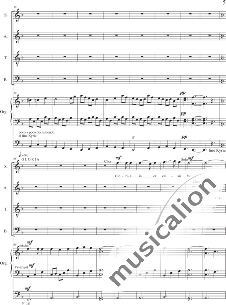 Schäfer, Martina: Weihnachtsmesse: Kyrie - Gloria - Solo>Sop/Alt/Ten/Bass+Chor>SATB+OrgmP:5