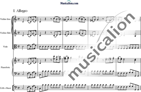 Schröter, Johann Samuel: Klavierkonzert 1. Satz Allegro - Violine 2+Klavier+[Vla+Vc+Kb]:0