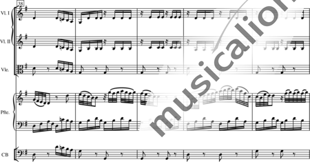 Schröter, Johann Samuel: Piano Concerto, 2nd mvt  Larghetto - Violin 2+Piano+[Vla+Vlc+Db]:7