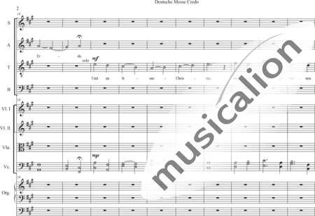 Schäfer, Martina: Deutsche Messe - Credo - Chor>SATB+[Vl2+Vla+Vc]+OrgmP:1