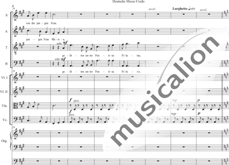 Schäfer, Martina: Deutsche Messe - Credo - Chor>SATB+[Vl2+Vla+Vc]+OrgmP:3