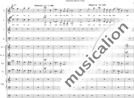 Schäfer, Martina: Deutsche Messe - Credo - Chor>SATB+[Vl2+Vla+Vc]+OrgmP:6
