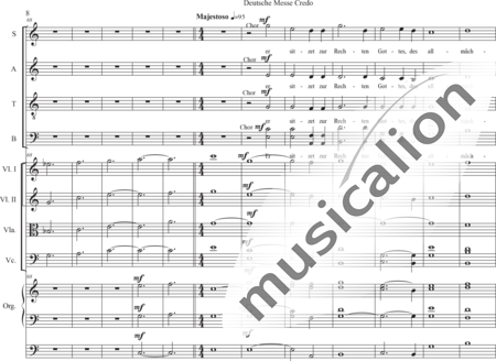Schäfer, Martina: Deutsche Messe - Credo - Chor>SATB+[Vl2+Vla+Vc]+OrgmP:7
