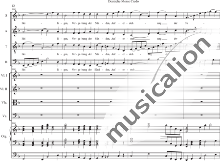 Schäfer, Martina: Deutsche Messe - Credo - Chor>SATB+[Vl2+Vla+Vc]+OrgmP:11