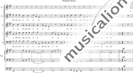 Schäfer, Martina: Deutsche Messe - Sanctus-Benedictus (German Mass - Sanctus-Benedictus) - Coro>SSATB+Órgano>cPed:2