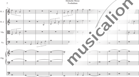 Schäfer, Martina: Deutsche Messe - Postludium - Violine 2+[Vla+Vc]+OrgmP:1