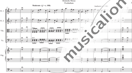 Schäfer, Martina: Deutsche Messe - Postludium - Violine 2+[Vla+Vc]+OrgmP:2
