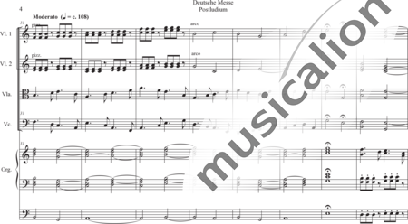 Schäfer, Martina: Deutsche Messe - Postludium - Violine 2+[Vla+Vc]+OrgmP:3