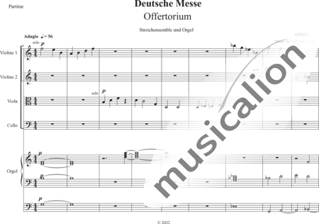 Schäfer, Martina: Deutsche Messe - Offertorium - Violine 2+[Vla+Vc]+OrgmP:0