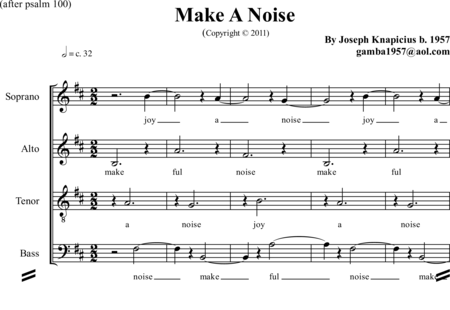 Knapicius, Joseph: Make A Noise - Coro>SATB:0