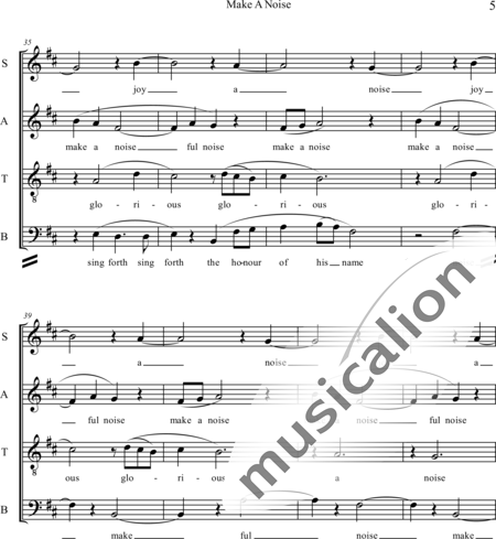 Knapicius, Joseph: Make A Noise - Coro>SATB:5