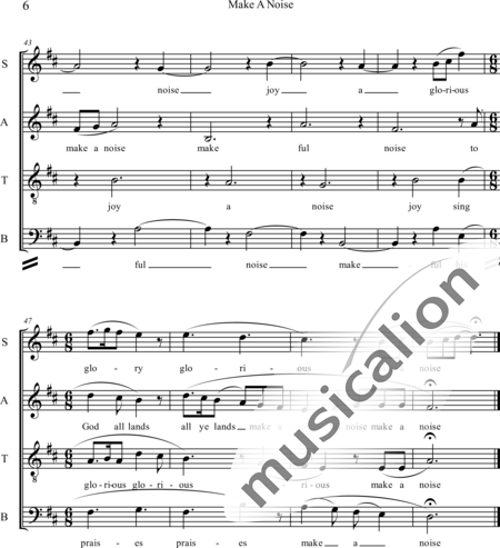 Knapicius, Joseph: Make A Noise - Coro>SATB:6