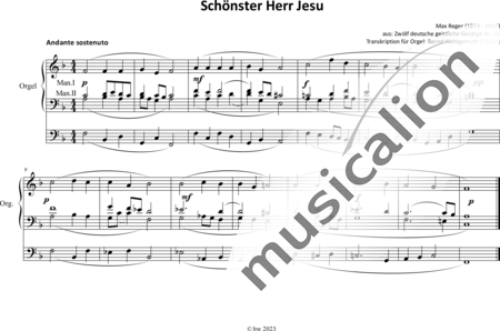 Reger, Max: Schönster Herr Jesu - Órgano>cPed:0