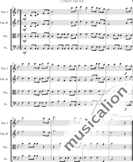 Lowry, Robert
: Christ Arose - Violín 2+[Vla+Vc]:3