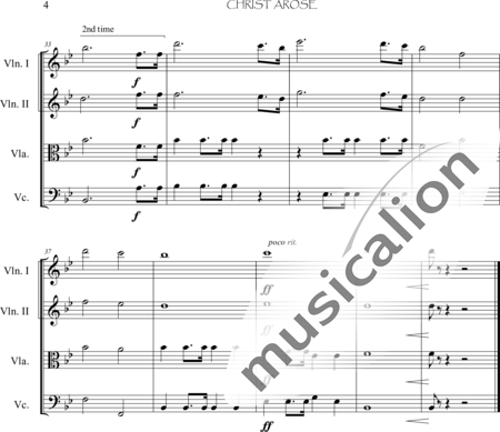 Lowry, Robert
: Christ Arose - Violín 2+[Vla+Vc]:4