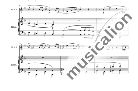 Baermann, Carl: Elegie - Klarinette B+Klavier:1
