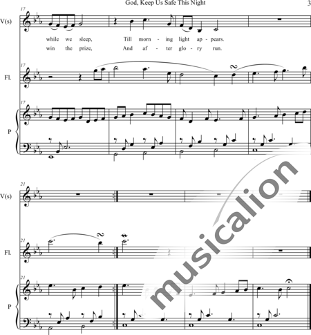 Leland, John: God, Keep Us Safe This Night - Solo>X+Flöte+Kl:3