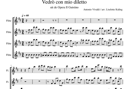 Vivaldi, Antonio: Vedrò con mio diletto - Flöte C 4:0