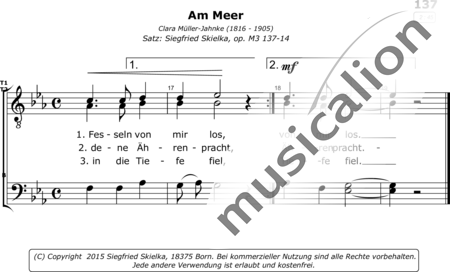 Skielka, Siegfried: Am Meer - Chor>TTB:2