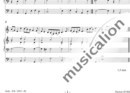 Schulz, Gotthart: Musik zu Passion (VXIII) - Violine+Orgel>mPed:1