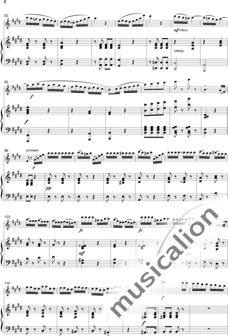 Popp, Wilhelm: Scherzo Capriccio.� Brillantes Salonstück - Flute C+Piano:4