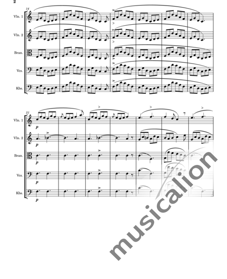 Schumann, Robert: Schnitterliedchen - Violine 2+[Vla+Vc+Kb]:2