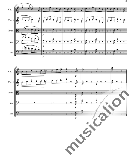 Schumann, Robert: Schnitterliedchen - Violine 2+[Vla+Vc+Kb]:3