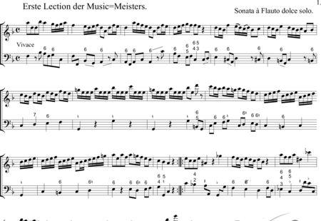 Telemann, Georg Philipp: The Faithful Music Master - 1st Lesson - Solo>sop+Flauta+Ob+Vl+[Cem+BC]:0