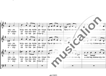 Anónimo, desconocido: Czerwone Jabłusko - Coro>SATB:1