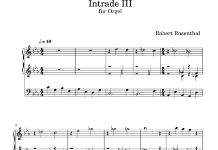 Rosenthal, Robert: Intrade III für Orgel - Orgel>mPed:0