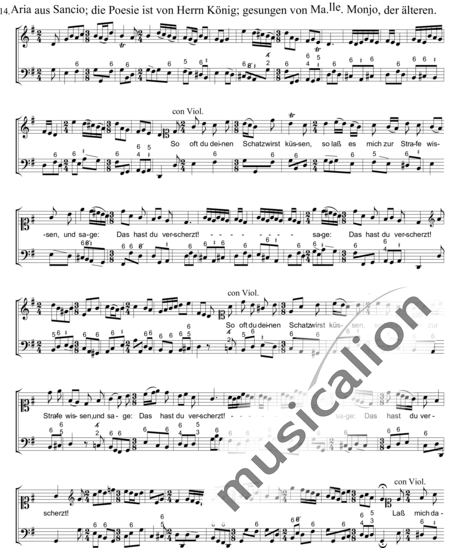 Telemann, Georg Philipp: The Faithful Music Master - 4th Lesson - Solo>sop/alto/Ten+[Vg2]+[Ob]+[Vl]+[Fl]+[Cem+BC]:2