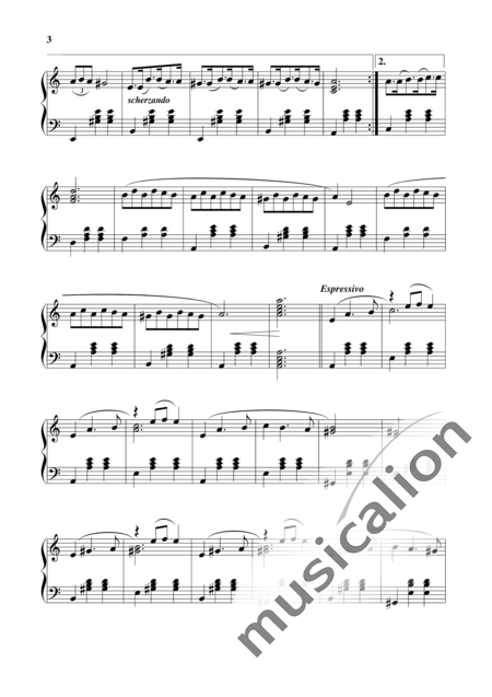Burgos Muñoz, Roberto: Vals en La m - Piano:3