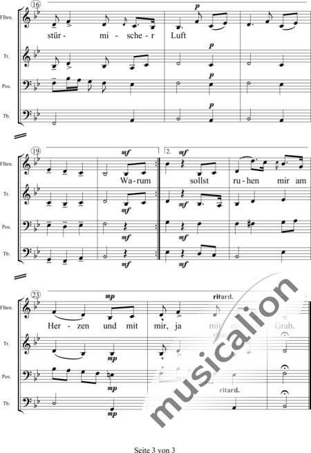Flotow, Friedrich von: Letzte Rose - Trompete C 2+[PosC+TbC]:3