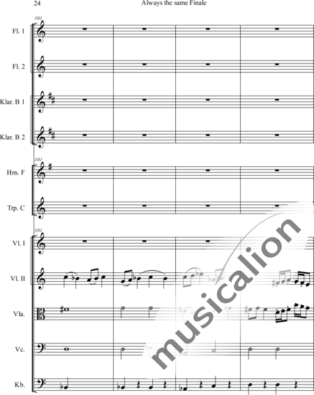 Schaepers, Felix: Always the same Finale - Violine 2+[KlarB2+Fl2]+[Vla+Vc+Kb]+[HnF+TrpC]:24
