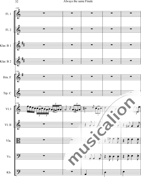 Schaepers, Felix: Always the same Finale - Violine 2+[KlarB2+Fl2]+[Vla+Vc+Kb]+[HnF+TrpC]:32